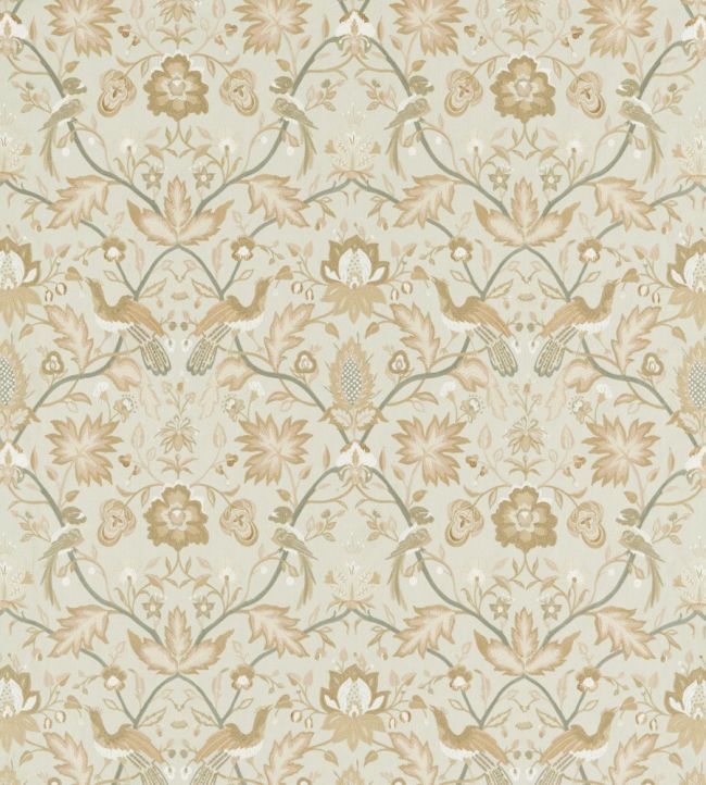 Oiseaux De Paradis Fabric by Zoffany Mineral