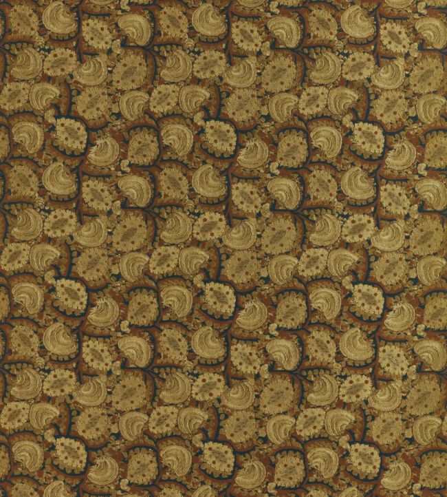Suzani Archive Embroidery Fabric by Zoffany Antique Gold/Ink