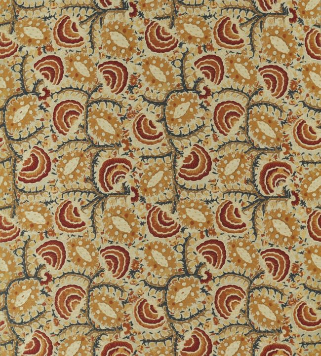 Suzani Archive Weave Fabric by Zoffany Venetian Red/Antique