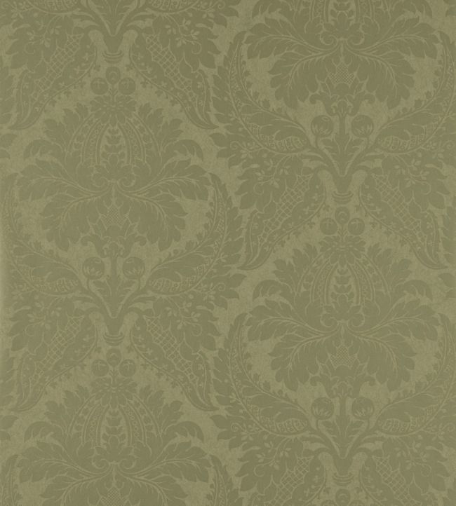Malmaison Damask Wallpaper by Zoffany Old Gold