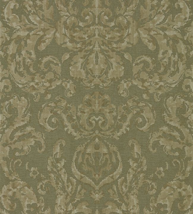 Brocatello Wallpaper by Zoffany Olivine