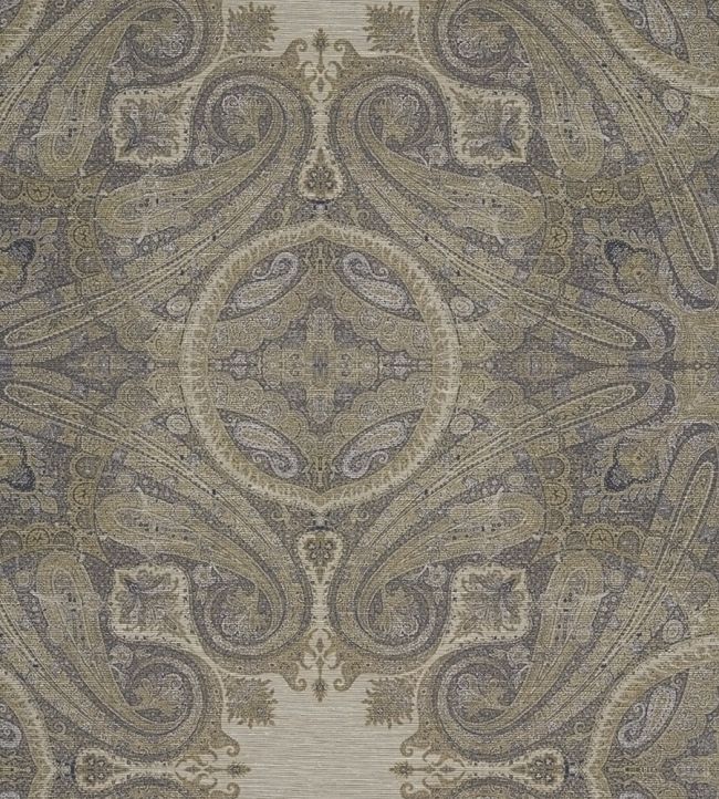 Elswick Paisley Wallpaper by Zoffany Blue Umber