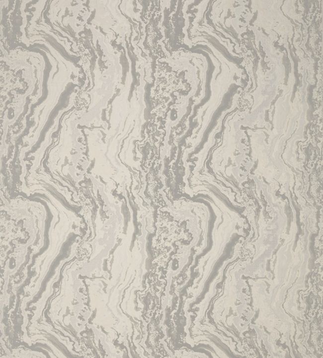 Serpentine Fabric by Zoffany Platinum White