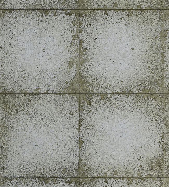 Lustre Tile Wallpaper by Zoffany Silver
