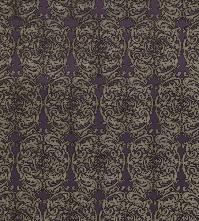 Tespi Fabric by Zoffany Amethyst/Mole
