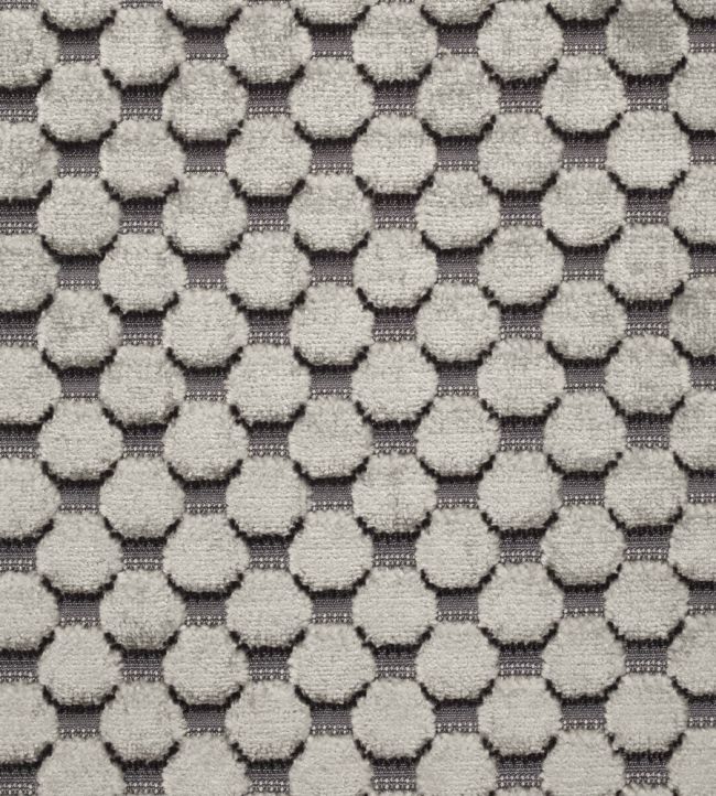 Tespi Spot Fabric by Zoffany Pewter/Silver