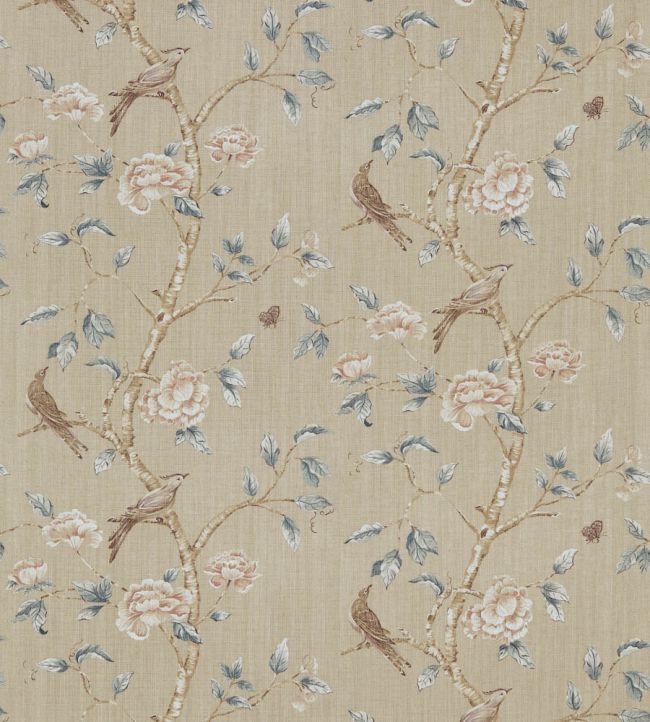 Woodville Fabric by Zoffany White Clay