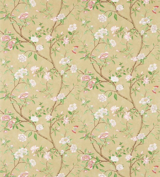 Nostell Priory Wallpaper by Zoffany Old Gold/Green