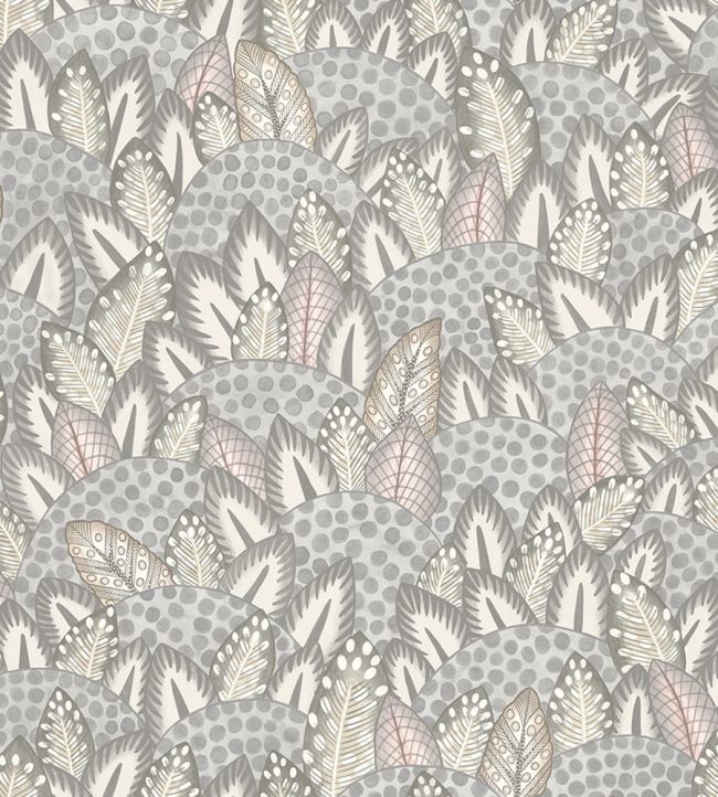 Zulu Terrain Wallpaper by Cole & Son Heath Grey & Blush