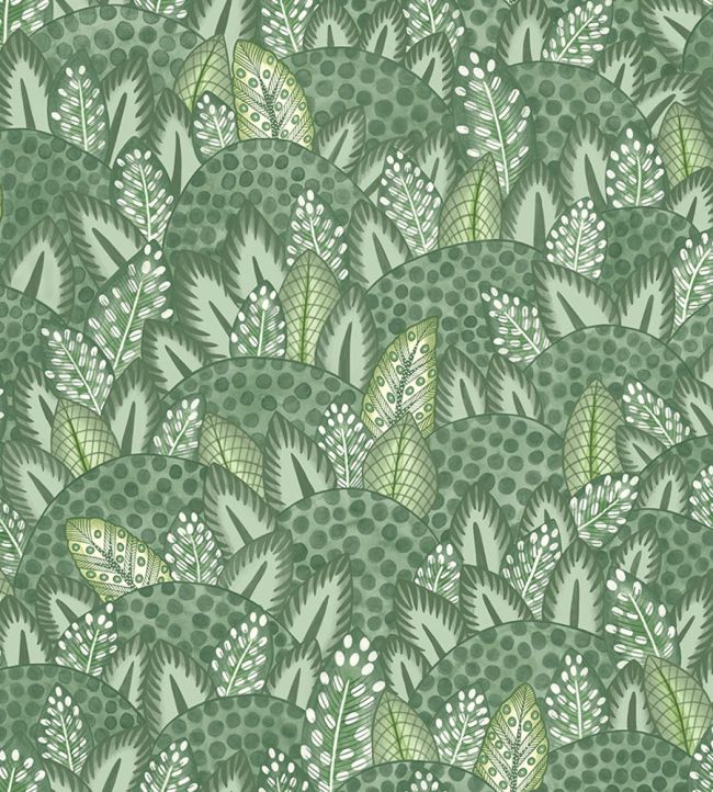 Zulu Terrain Wallpaper by Cole & Son Forest Green & Olive Green
