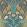 Bluebell Wallpaper by Cole & Son Teal,  Gold & Coral on Petrol