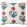 Dianthus Cushion 50 x 50cm by Molly Mahon Midnight Iron