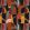 Fascination Fabric by Casamance Bordeaux / Tangerine