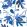 Matisse Leaf Wallpaper by Thibaut Blue and White