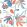 Matisse Leaf Wallpaper by Thibaut French Blue and Coral