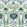 Mendoza Suzani Wallpaper by Thibaut Blue and Green on White