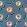 Tulips of Belgravia Linen Fabric by Ottoline Blue