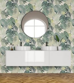 Abstract Jungle Wallpaper by Brand McKenzie Leaf Green