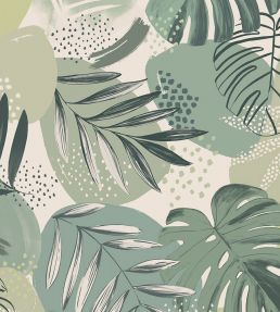 Abstract Jungle Wallpaper by Brand McKenzie Leaf Green