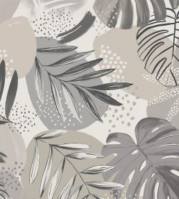 Abstract Jungle Wallpaper by Brand McKenzie Putty Grey
