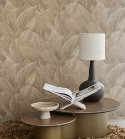 Abstract Leaves Wallpaper by Eijffinger Brown/Taupe