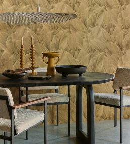 Abstract Leaves Wallpaper by Eijffinger Yellow/Gold