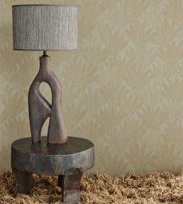 Abstract Palm Wallpaper by Eijffinger Dark Green