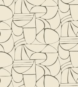 Abstract Pebble Mural by Eijffinger White/Cream
