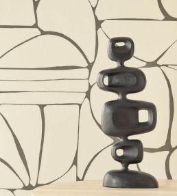 Abstract Pebble Mural by Eijffinger White/Cream