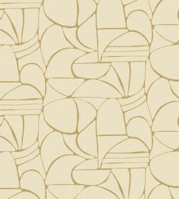 Abstract Pebble Mural by Eijffinger Yellow/Ocher