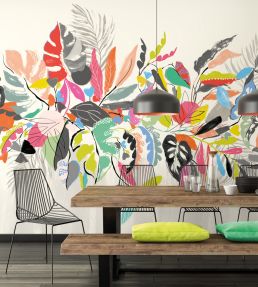 Abstract Tropic Mural by Ohpopsi Earth