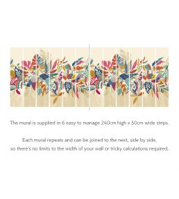 Abstract Tropic Mural by Ohpopsi Warm Spice