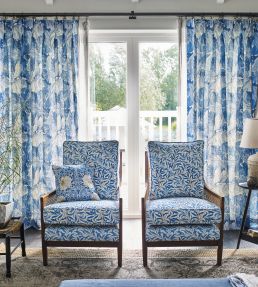 Acanthus Fabric by Morris & Co Woad