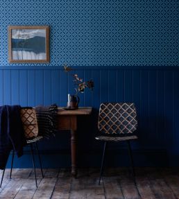 Achard Wallpaper by Farrow & Ball Stiffkey Blue / Dix Blue