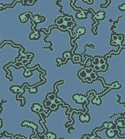 Adelaide Wallpaper by Farrow & Ball Chinese Blue / Railings