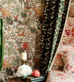 Algerian Tale Wallpaper by MINDTHEGAP Taupe/Red