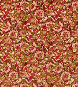 Amara Butterfly Fabric by Sanderson Olive / Lotus Pink