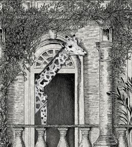 Animal Architecture Wallpaper by Brand McKenzie Architecture Grey