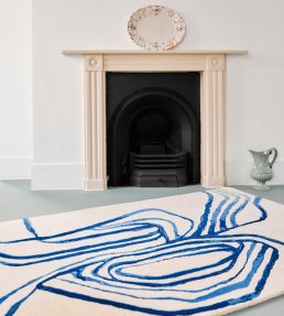 CF Editions Aouielles by Tanya Ling rug Blue/White CFR130-01 Blue/White