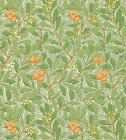 Arbutus Wallpaper by Morris & Co Green/Terracotta