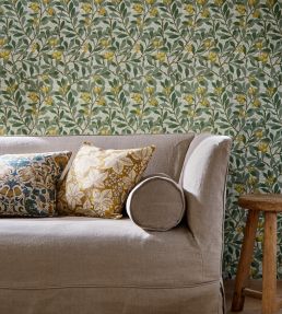 Arbutus Wallpaper by Morris & Co Blue/Pink