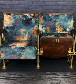 Ava Marika Fabric by Woodchip & Magnolia Teal/Orange