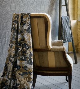 Avalonis Fabric by Zoffany Black Gold