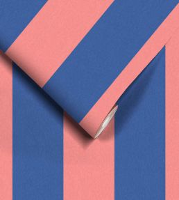 Awning Stripe Wallpaper by Woodchip & Magnolia Electric Blue