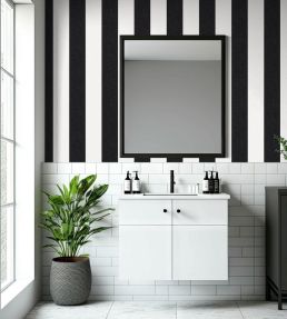 Awning Stripe Wallpaper by Woodchip & Magnolia Monochrome