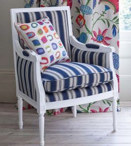 Tango Ticking Fabric by Baker Lifestyle Indigo