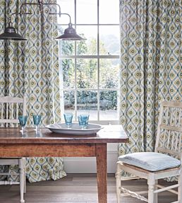 Vasco Fabric by Baker Lifestyle Indigo / Spice