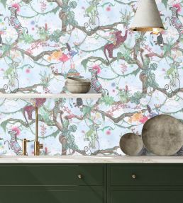 Balancing Act Wallpaper by Brand McKenzie Blue Sky