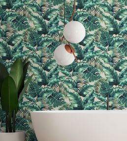 Banana Leaves Wallpaper by Brand McKenzie Blush Pink