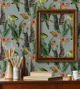 Bank of Fish Wallpaper by Coordonne Cyan